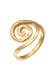 Ring Spirale Organic Modern 925 Silber Gold gravierbar