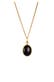 Kette Onyx Anhänger Oval Klassisch 925 Silber Gold