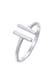 Ring Geo Stab Trend Offen 925 Silber Silber
