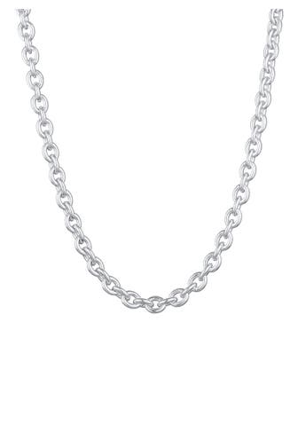 KUZZOI Kette Herren Rundanker Modern Elegant Unisex 925 Silber Silber