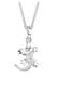 Kette Gecko Eidechse 925 Silber, mit Kristallen von Swarovski® Weiß