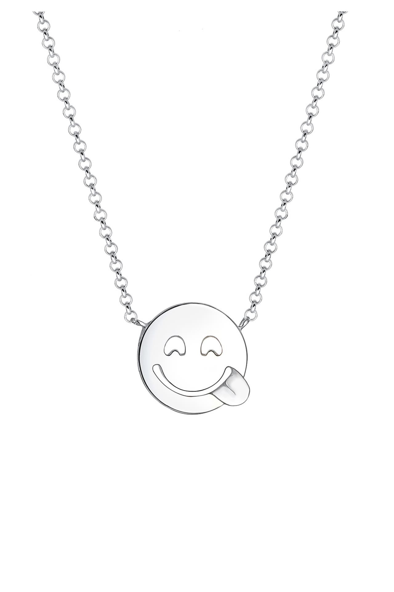 ELLI Kette Smiling Face 925 Sterling Silber Silber, Bild 1