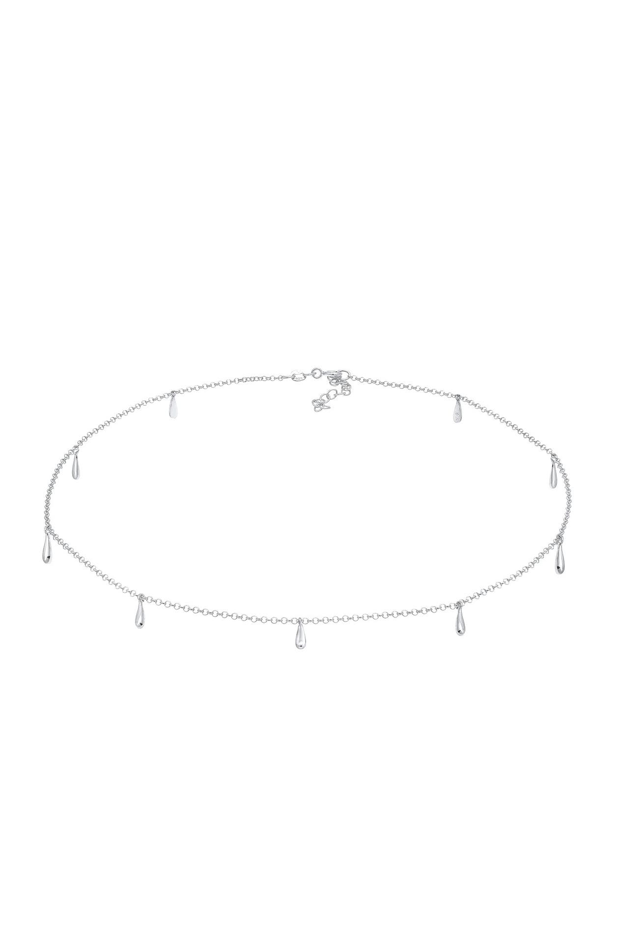 ELLI Kette Choker Kette Kurz Tropfen Geo 925 Silber Silber, Bild 1