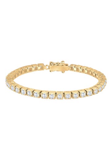 ELLI PREMIUM Armband Tennisarmband mit Zirkonia Kristalle 925 Silber Gold