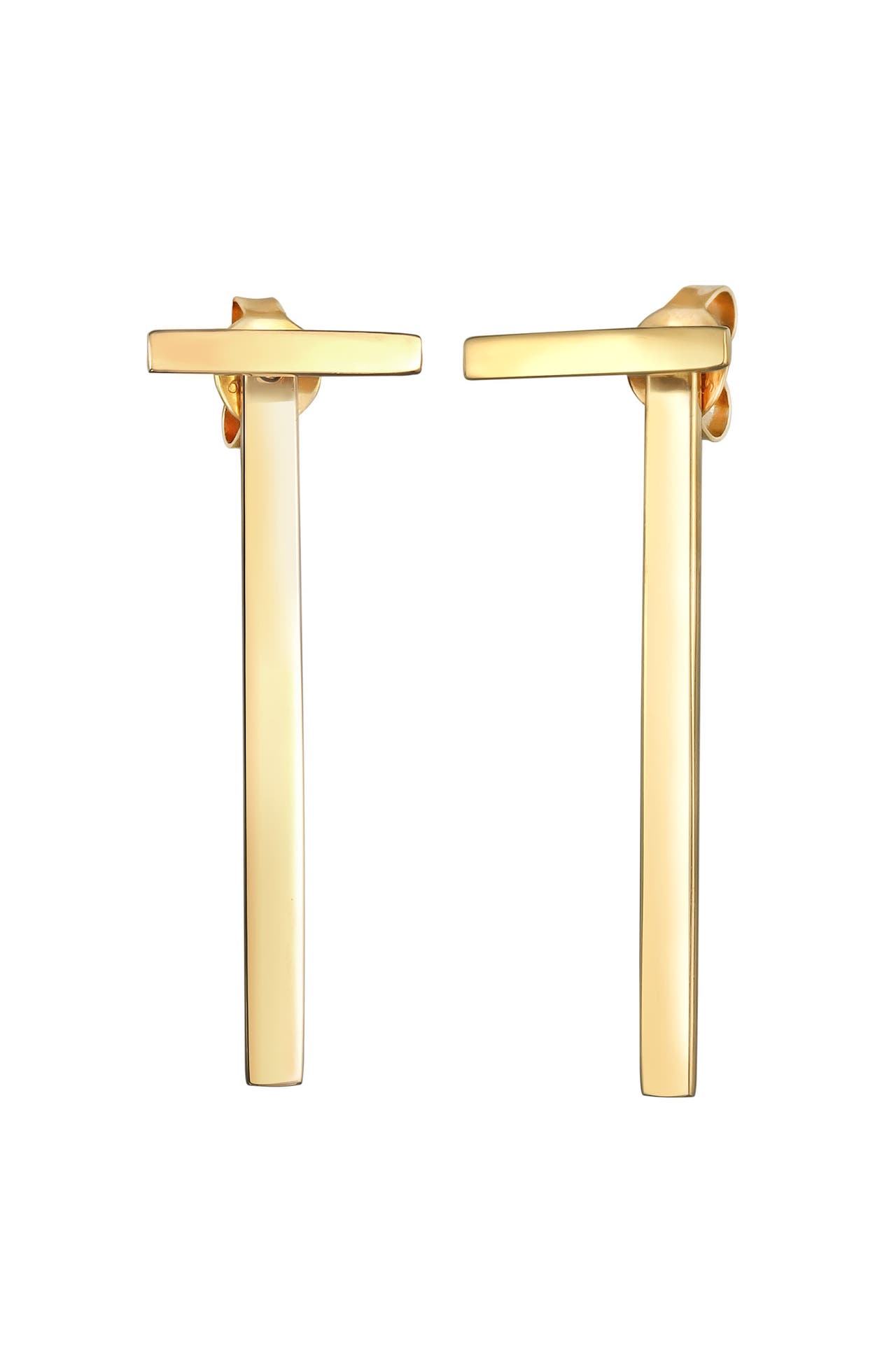 ELLI Ohrringe Basic Hänger Geo Stab Look 925 Silber Gold, Bild 1