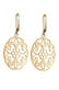 Ohrringe Ornament Blume Orientalisch Oval 925 Silber Gold