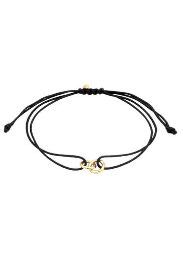 ELLI Armband Nylon Kreis Ringe 925 Sterling Silber Gold