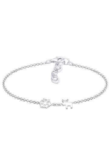 ELLI Armband Schneeflocke Elch Rentier Winter Trend 925 Silber Silber