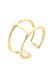 Ring Silberring Offen Geo Trend 925 Silber Gold