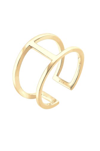 ELLI Ring Silberring Offen Geo Trend 925 Silber Gold