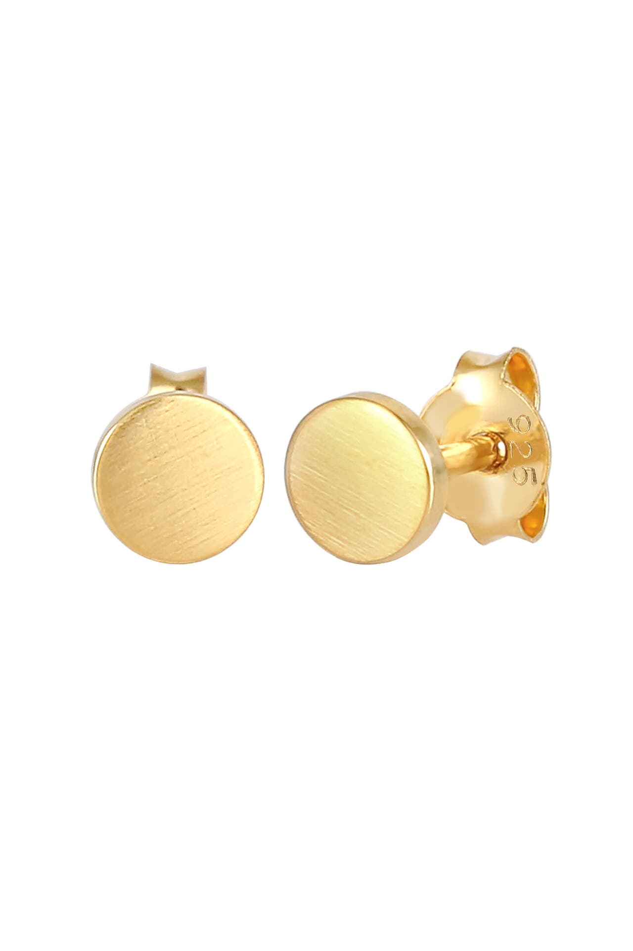 ELLI Ohrringe Kreis Basic Rund Matt 925 Silber Gold, Bild 1