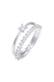 Ring Solitär Zirkonia Stapelring (Set 2-tlg) 925 Silber Silber