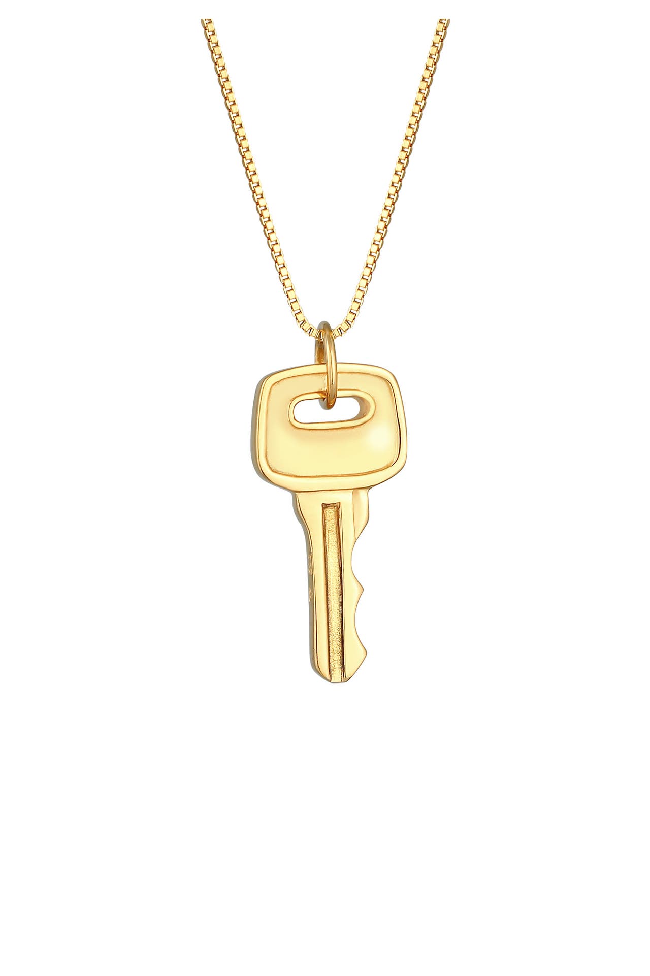 KUZZOI Kette Herren Venezianer Schlüssel Key 925 Silber Gold, Bild 1