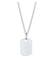 Kette Herren Dog Tag Military Platte Brushed 925 Silber Silber