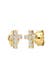 Ohrringe Ohrstecker Kreuz Diamant (0.06ct) 585 Gelbgold Gold