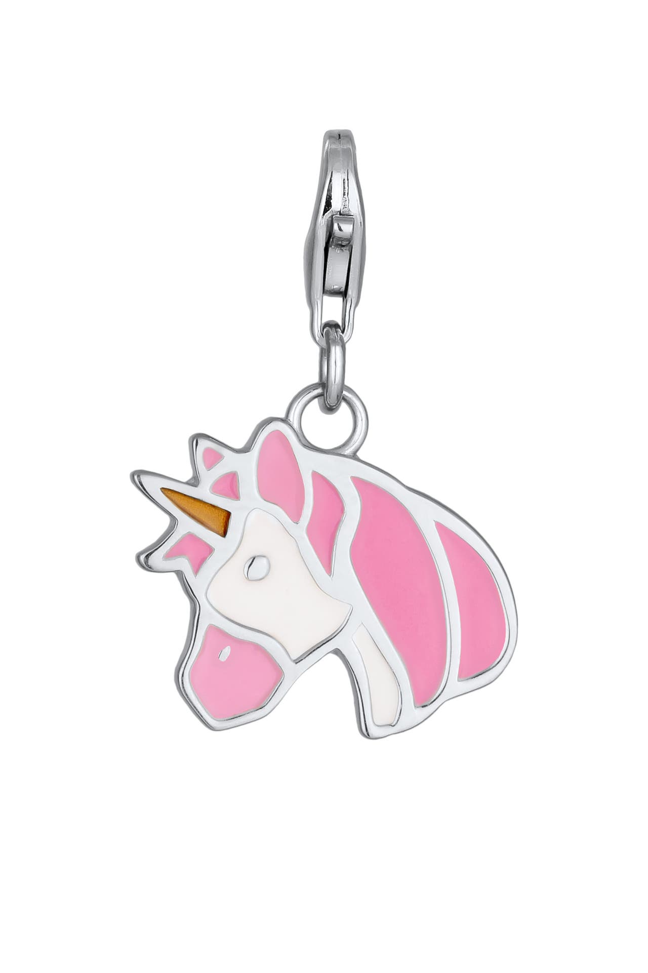 ELLI Charm Anhänger Emoji Einhorn Emaille 925 Sterling Silber, Bild 1