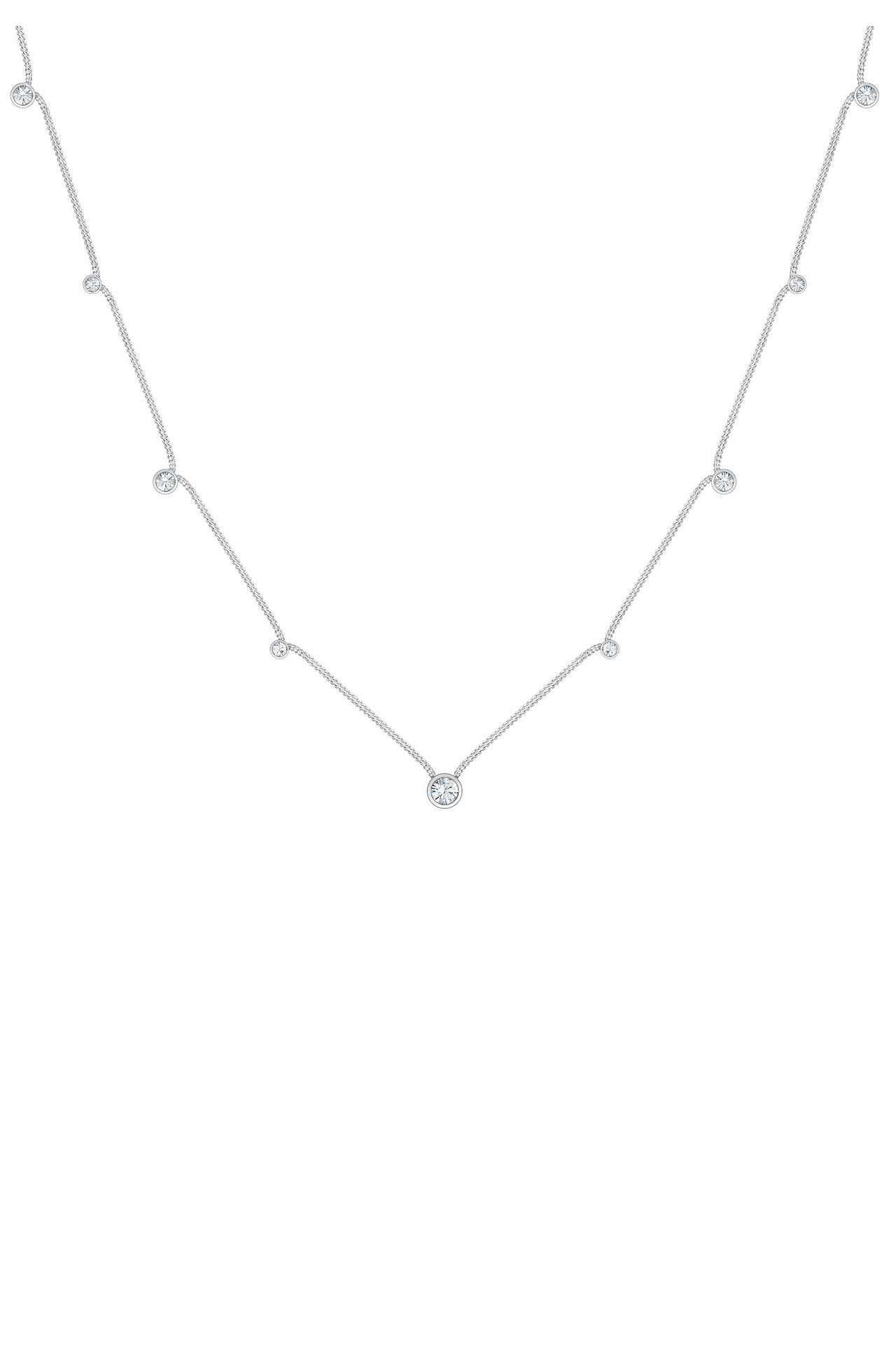 ELLI Kette Weiß 925 Sterling Silber, mit Kristallen von Swarovski® Silber, Bild 1