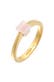 Ring Rosa Quarz Edelstein 925 Silber Gold