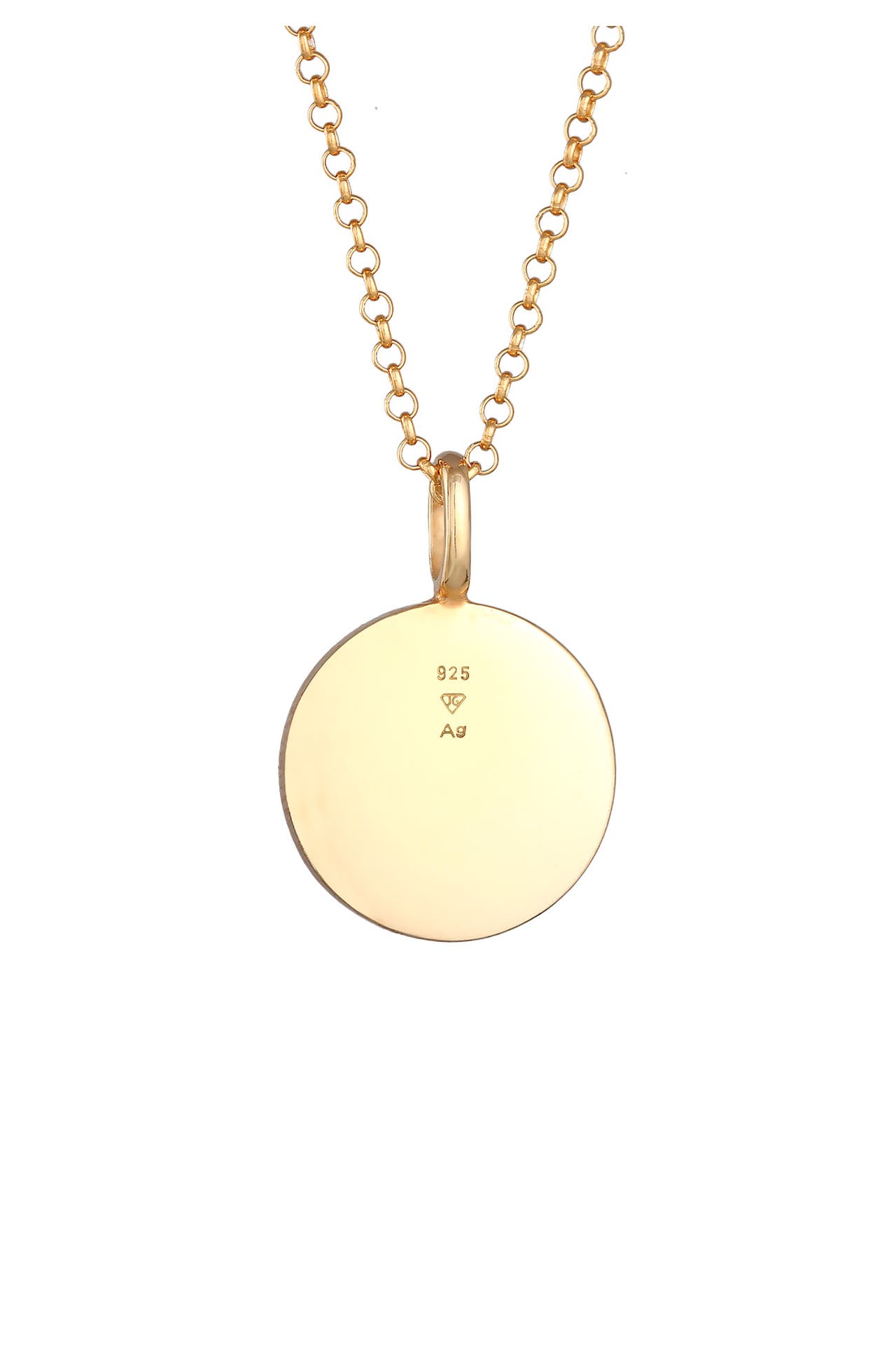 ELLI Kette Smiling Emaille 925 Silber Gelb, Bild 1