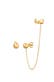 Ohrringe Earcuff Klemme Stecker Kugel 925 Silber Gold