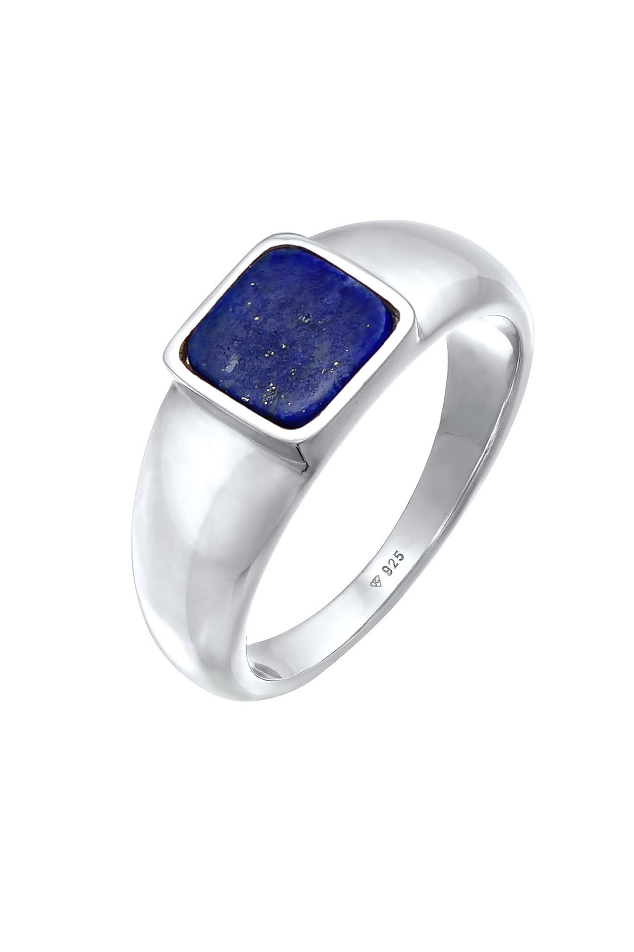KUZZOI Ring Herren Siegelring Sodalith Quadrat Basic 925 Silber Silber, Bild 1