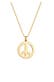 Kette Herren Peace Frieden Massiv 925 Silber Gold