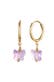 Ohrringe Creolen Schmetterling Lila 925 Sterling Silber vergoldet, mit Kristallen von Swarovski® Gold