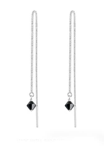 ELLI Ohrringe Kristalle Funkelnd Elegant 925 Silber Schwarz