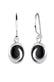 Ohrringe Onyx Wellen Edelstein 925 Silber Schwarz