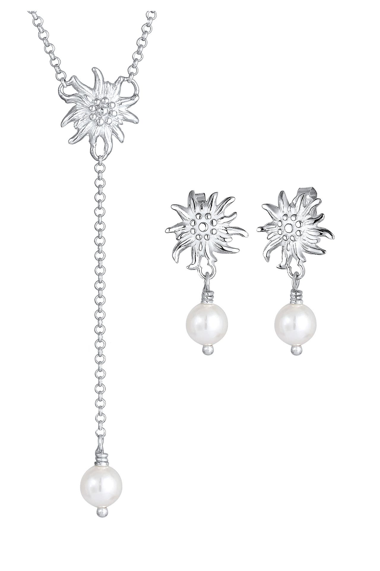 ELLI Schmuckset Edelweiss Perle Set 925 Silber, Bild 1