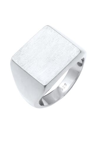 ELLI Ring Siegelring Quadrat 925 Sterling Silber