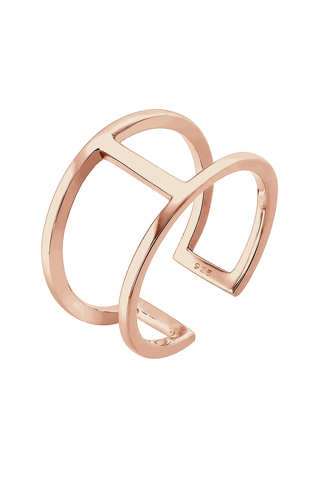 ELLI Ring Silberring Offen Geo Trend 925 Silber Rosegold, Bild 1