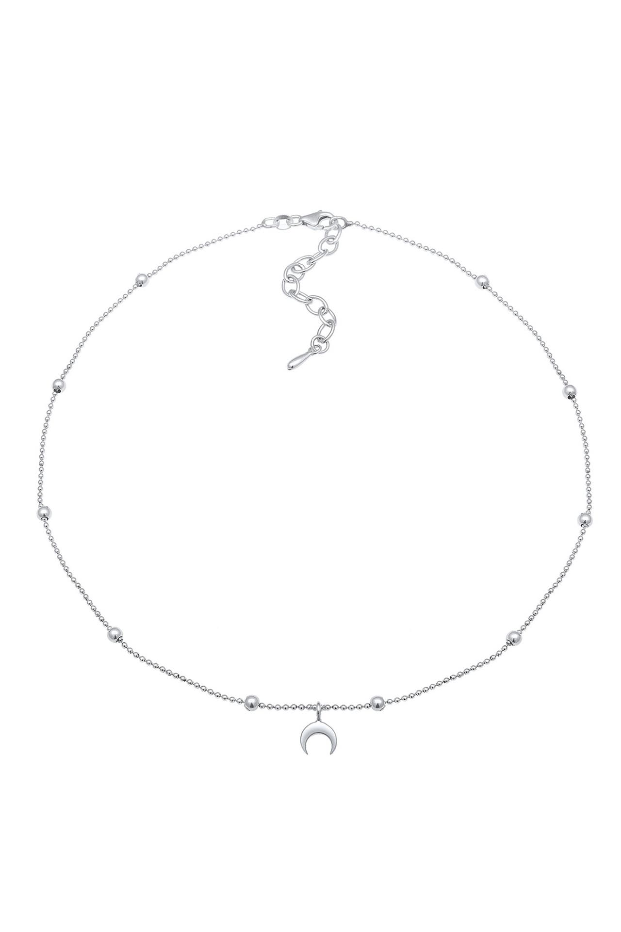 ELLI Kette Choker Anhänger Halbmond 925 Sterling Silber Silber, Bild 1