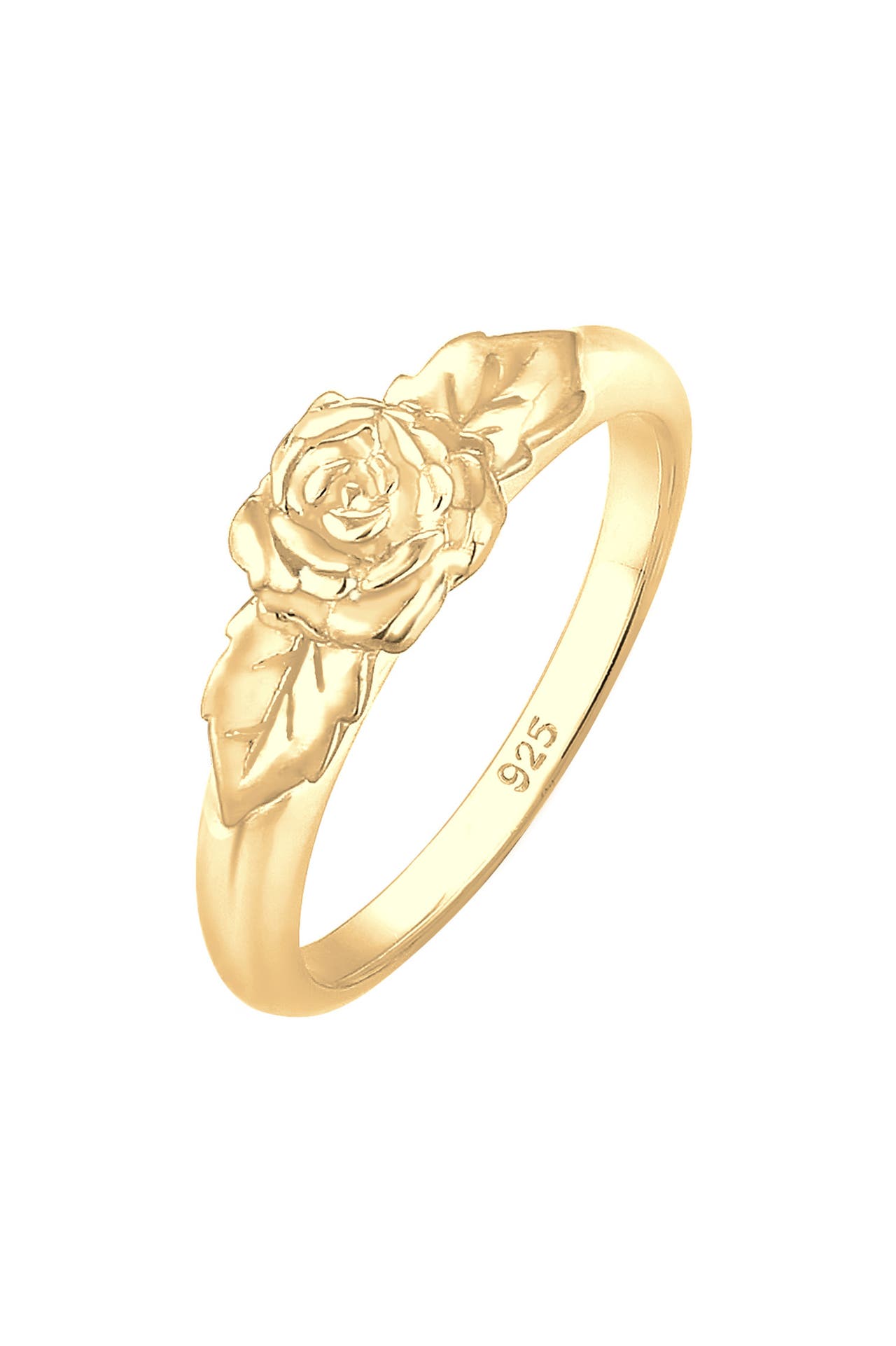 ELLI Ring Rosenblüte Blume Vintage Look Trend 925 Silber Gold, Bild 1