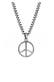 Halskette Herrenkette Peace Oxidiert 925 Silber
