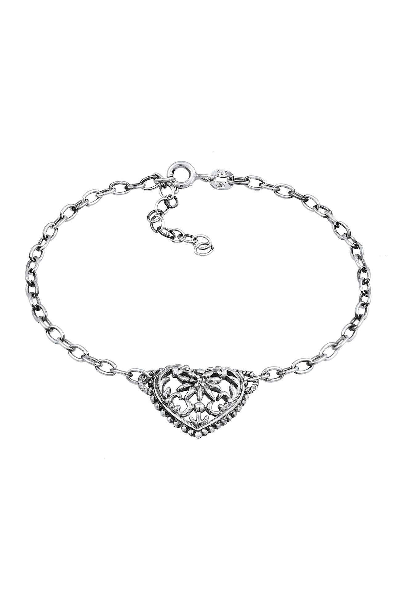 ELLI Armband Elli Armband Herz Edelweiss  Dirndl Look 925 Silber Silber, Bild 1