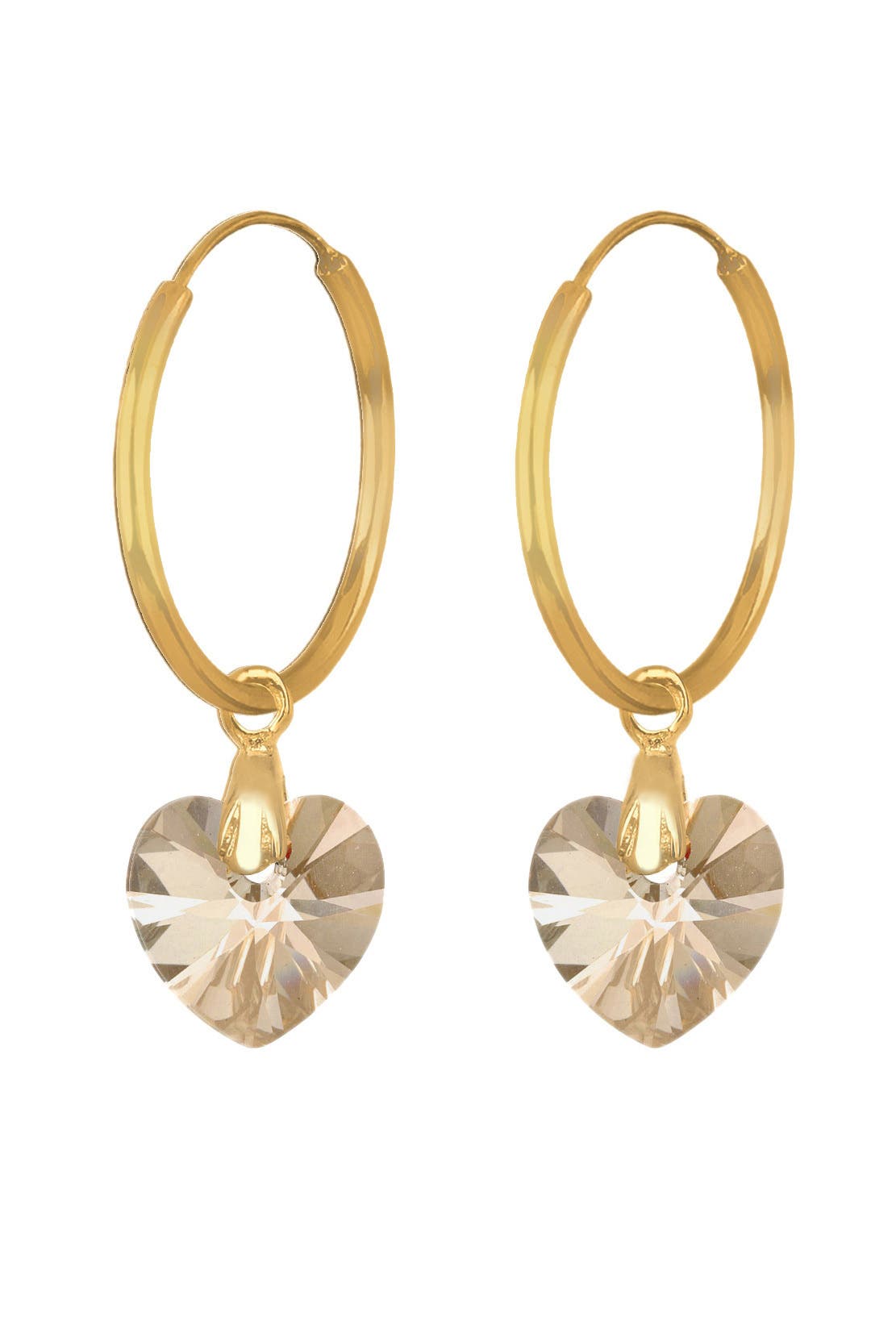 ELLI Ohrringe Herz Creolen Kristalle Liebe Gold, Bild 1
