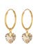 Ohrringe Herz Creolen Kristalle Liebe Gold