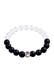 Armband Yin Yang Bead Onyx Kristall Perlen 925 Silber Zweifarbig