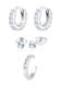 Ohrringe 3er Set 925 Silber, mit Kristallen von Swarovski® Silber