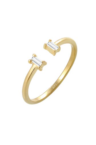ELLI PREMIUM Ring Topas Weiß 375 Gelbgold Gold