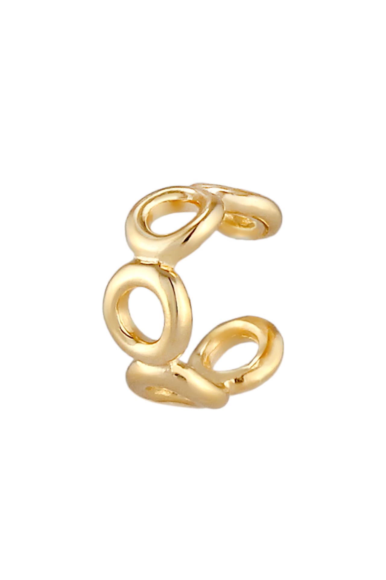 ELLI Ohrringe Single Ear cuff Ohr Klemme Kreis Look 925 Silber Gold, Bild 1