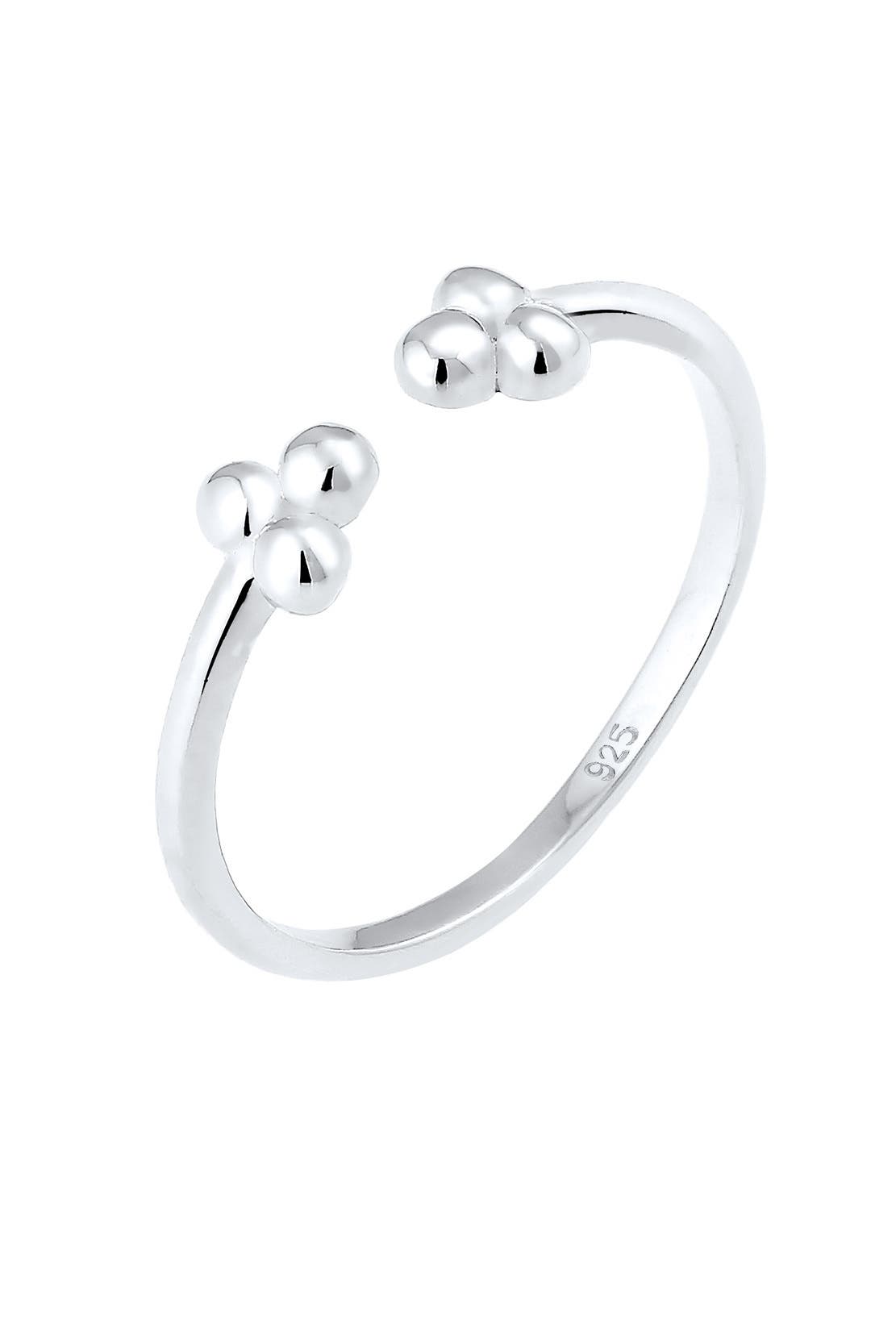 ELLI Ring Ring Kugel Design 925 Sterling Silber Verstellbar Silber, Bild 1