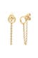Ohrringe Stecker Kreis mit Kette 925 Silber Gold