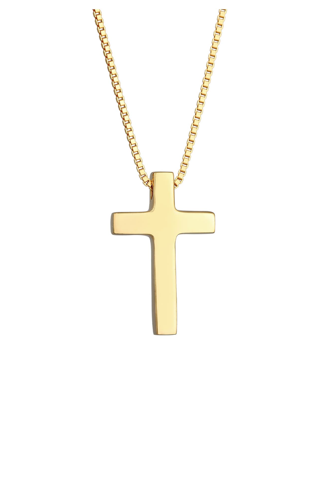 ELLI PREMIUM Kette Kreuz Religion Basic Unisex 925 Silber Gold, Bild 1