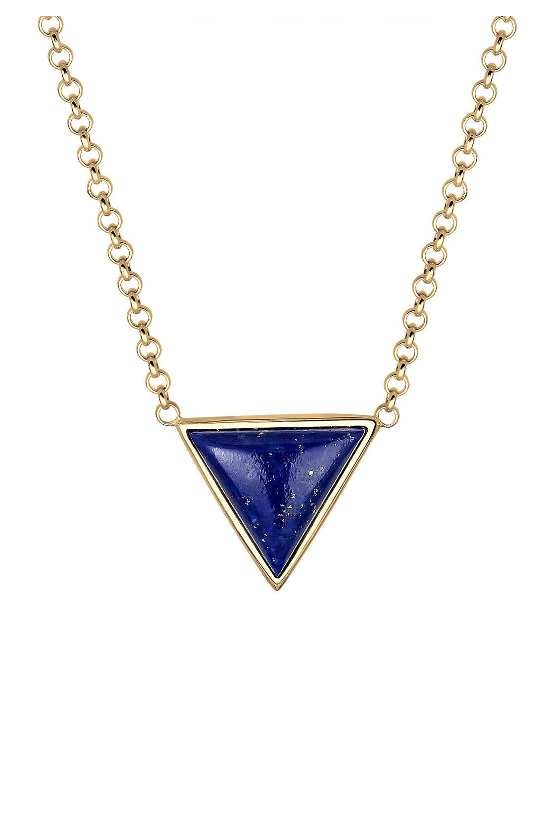 ELLI Kette Dreieck Lapislazuli Blau 925 Sterling Silber vergoldet Blau, Bild 1