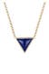 Kette Dreieck Lapislazuli Blau 925 Sterling Silber vergoldet Blau
