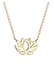 Kette mit Lotusblume Blüte Glücksbringer 925 Silber Gold