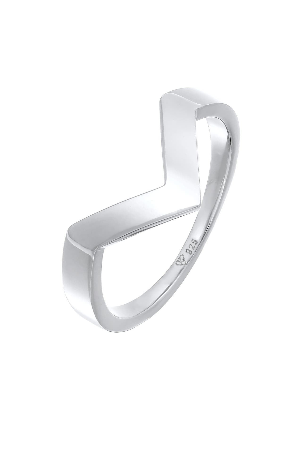 ELLI PREMIUM Ring V-Form Basic 925 Silber Unisex, Bild 1