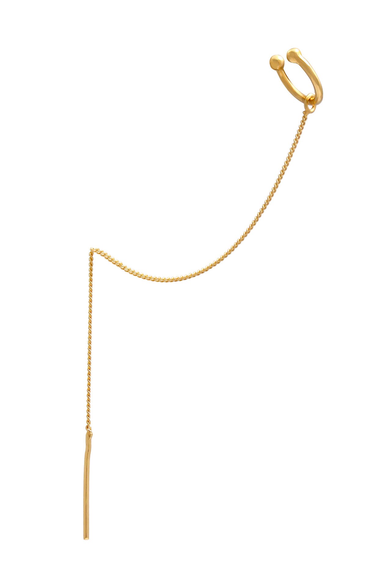 ELLI Ohrringe Earcuff Ohrklemme Durchzieher Single 925 Silber Gold, Bild 1